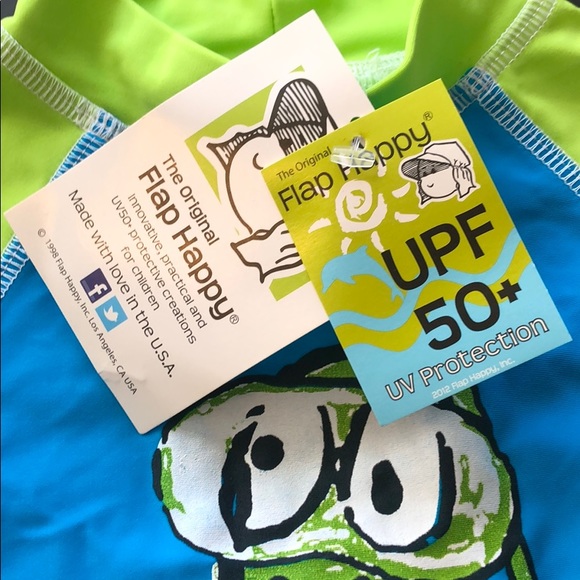 Flap Happy Boys' Baby UPF50+Graphic Rash Guard NWT - Picture 4 of 8